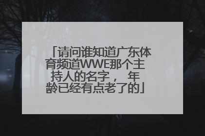 请问谁知道广东体育频道WWE那个主持人的名字，  年龄已经有点老了的