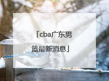 「cba广东男篮最新消息」CBA男篮最新消息